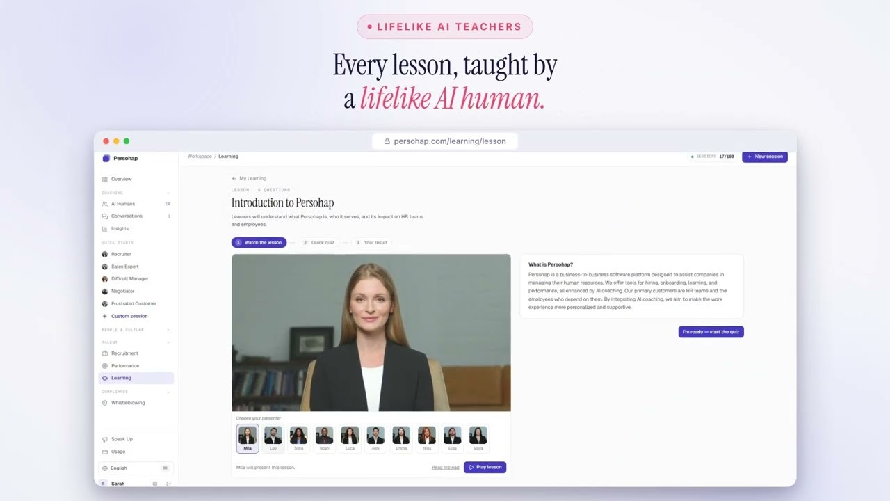 AI-built training, taught by AI humans